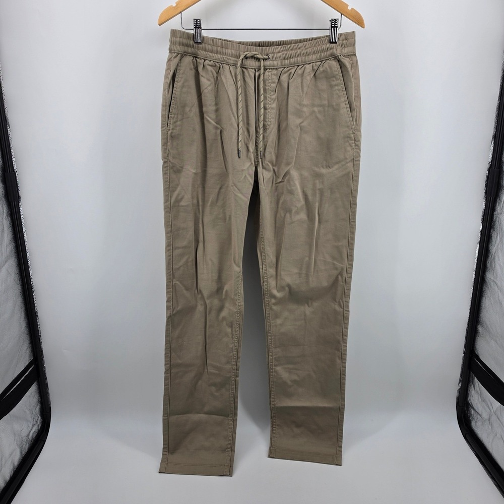 Quince Mens Organic Cotton Drawstring Weekend Chino Sand Dune Tan Pants Size M